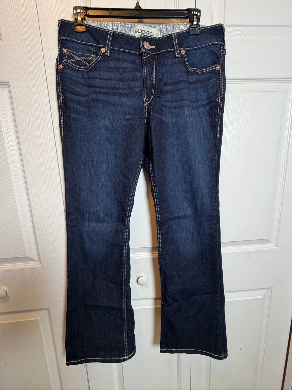 Ariat REAL Denim Nashville Bootcut Jeans 33R Dark Wash Stretch Like New